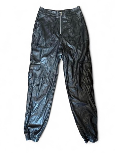 Blue blush black - faux, leather